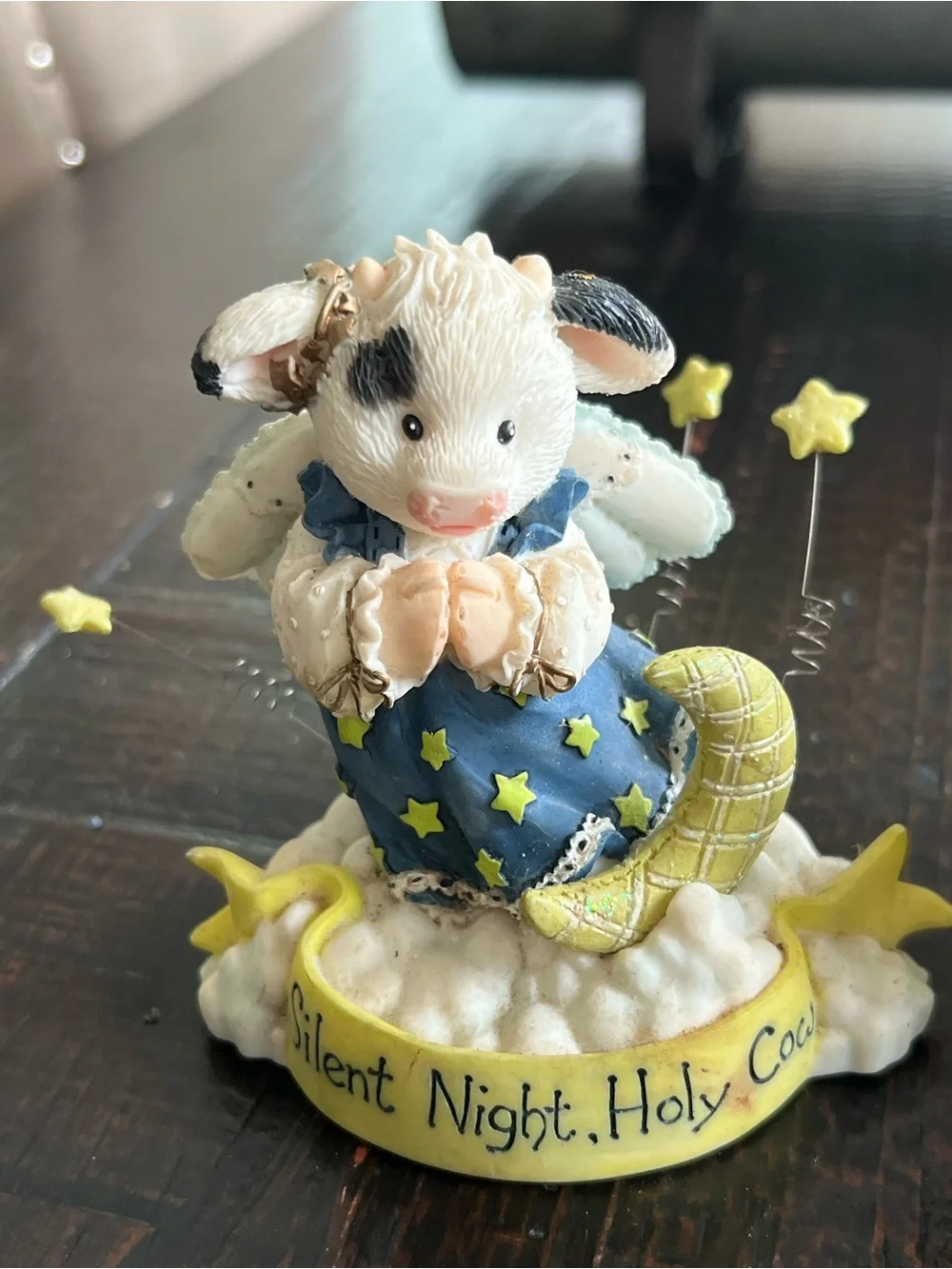 Vintage Enesco Mary's Moo Moos Christmas & Winter Figurine Lot of 5